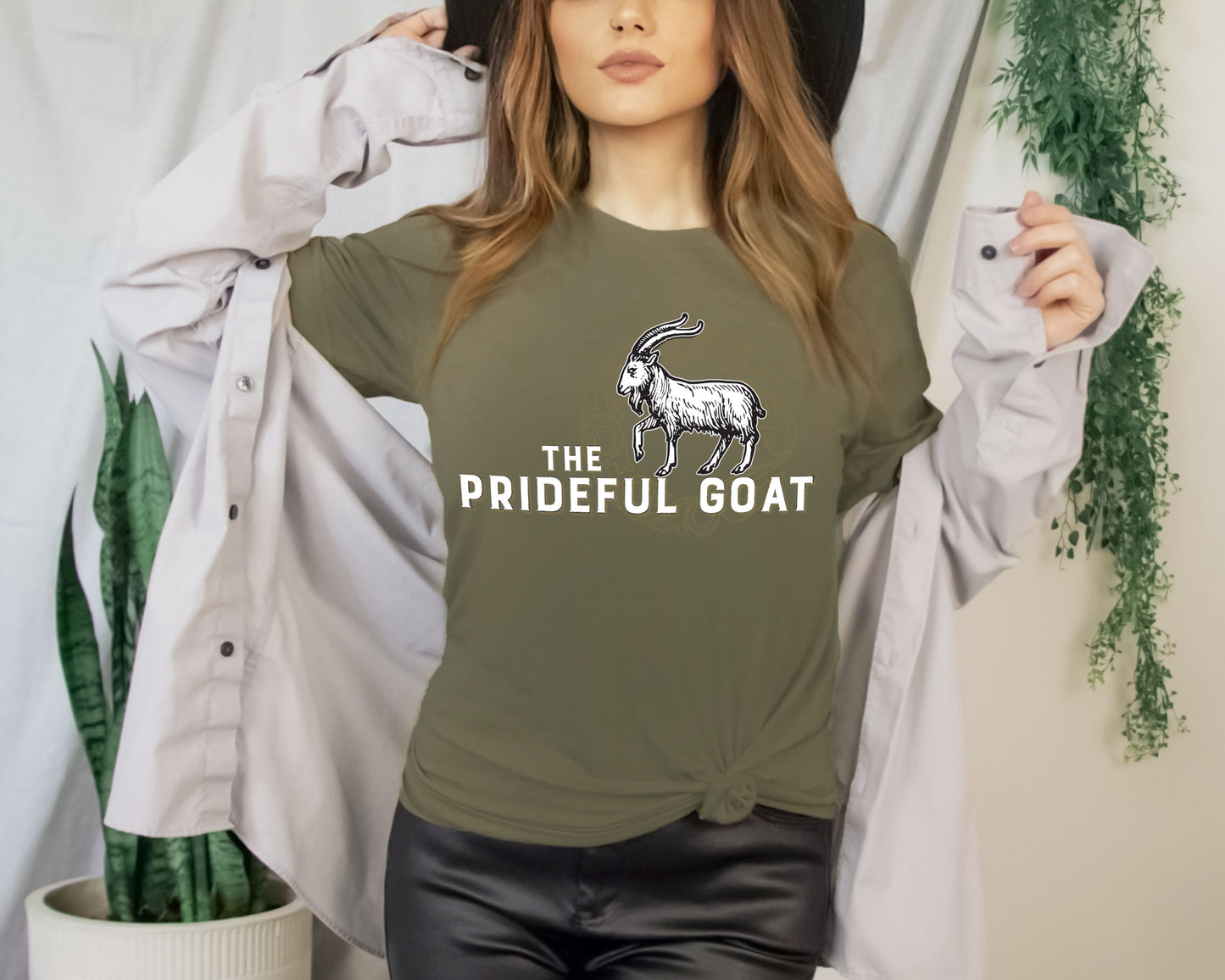Military Green Short Sleeve Logo Tee